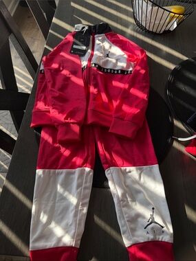 Nike Red and White Kids Jordan Tracksuit